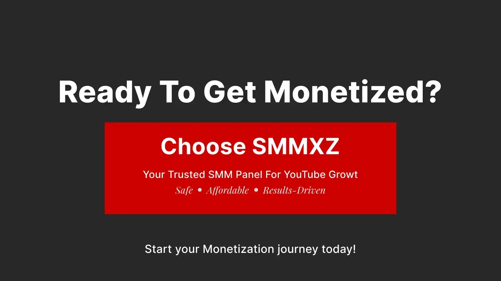 YouTube monetization flow using SMM panel