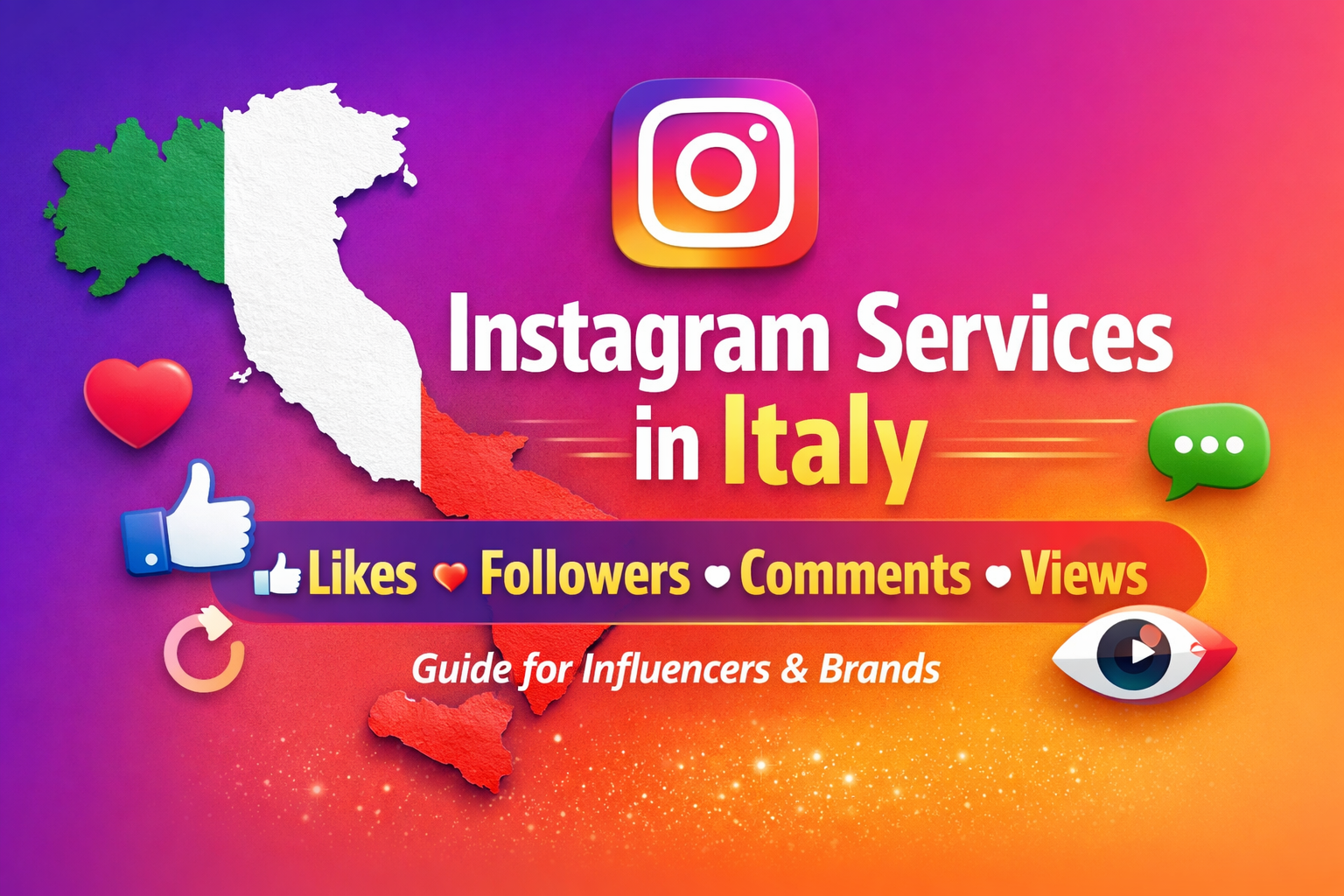 Instagram Services in Italy guide showing likes, followers, comments and views for Italian Instagram growth | smmmerc.com