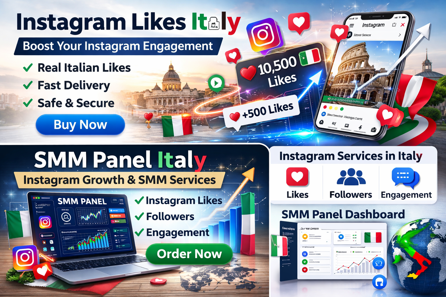 Instagram likes Italy service for real engagement, fast delivery and secure Instagram growth