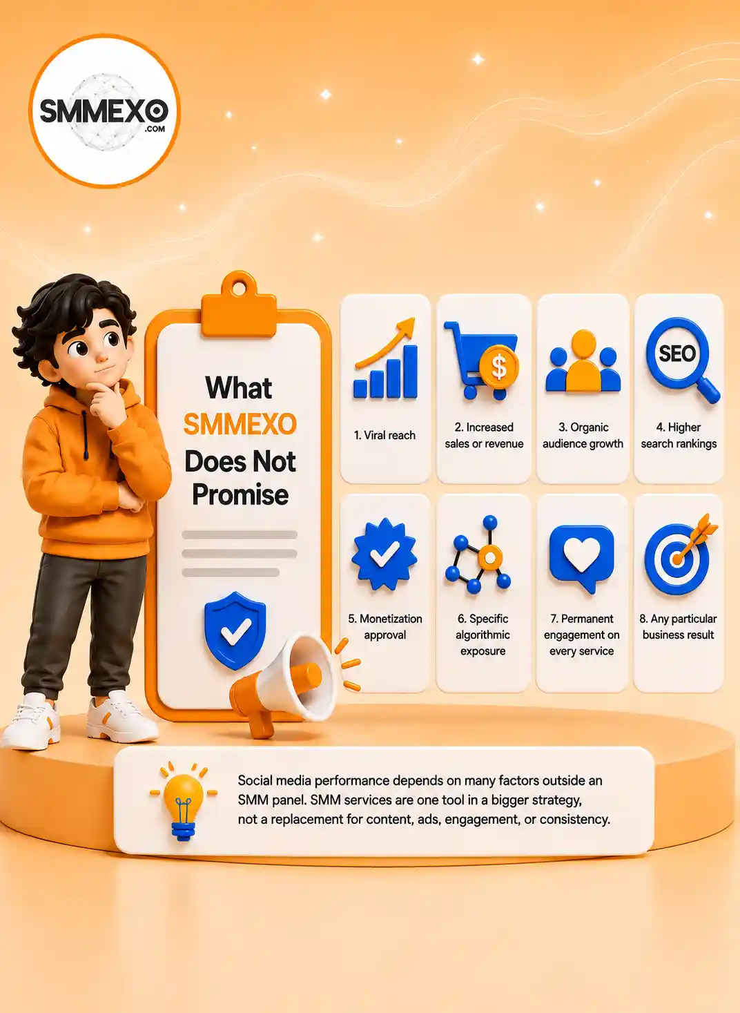 What SMMEXO Does Not Promise