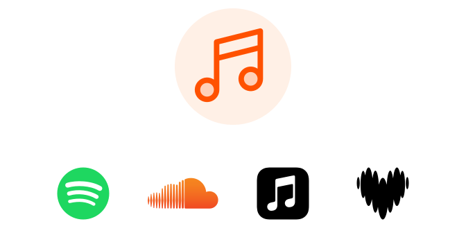 Music: Spotify, SoundCloud, Apple Music and Deezer