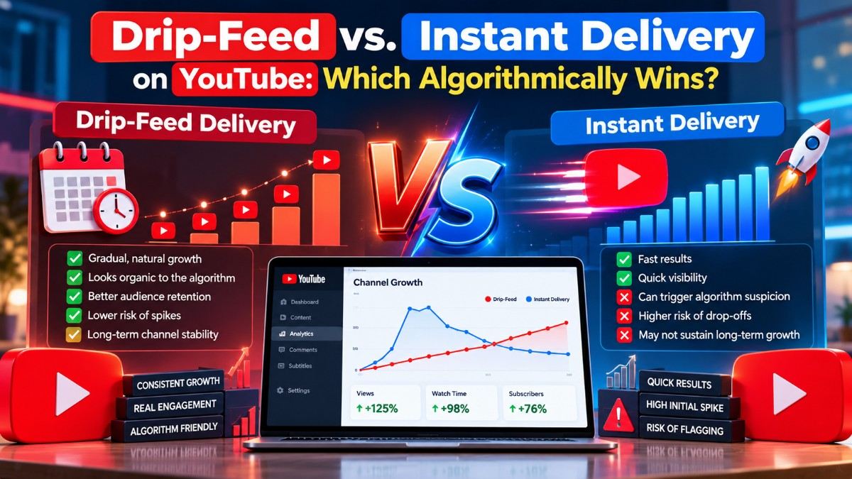 Drip-Feed vs. Instant Delivery on YouTube: Which Algorithmically Wins?