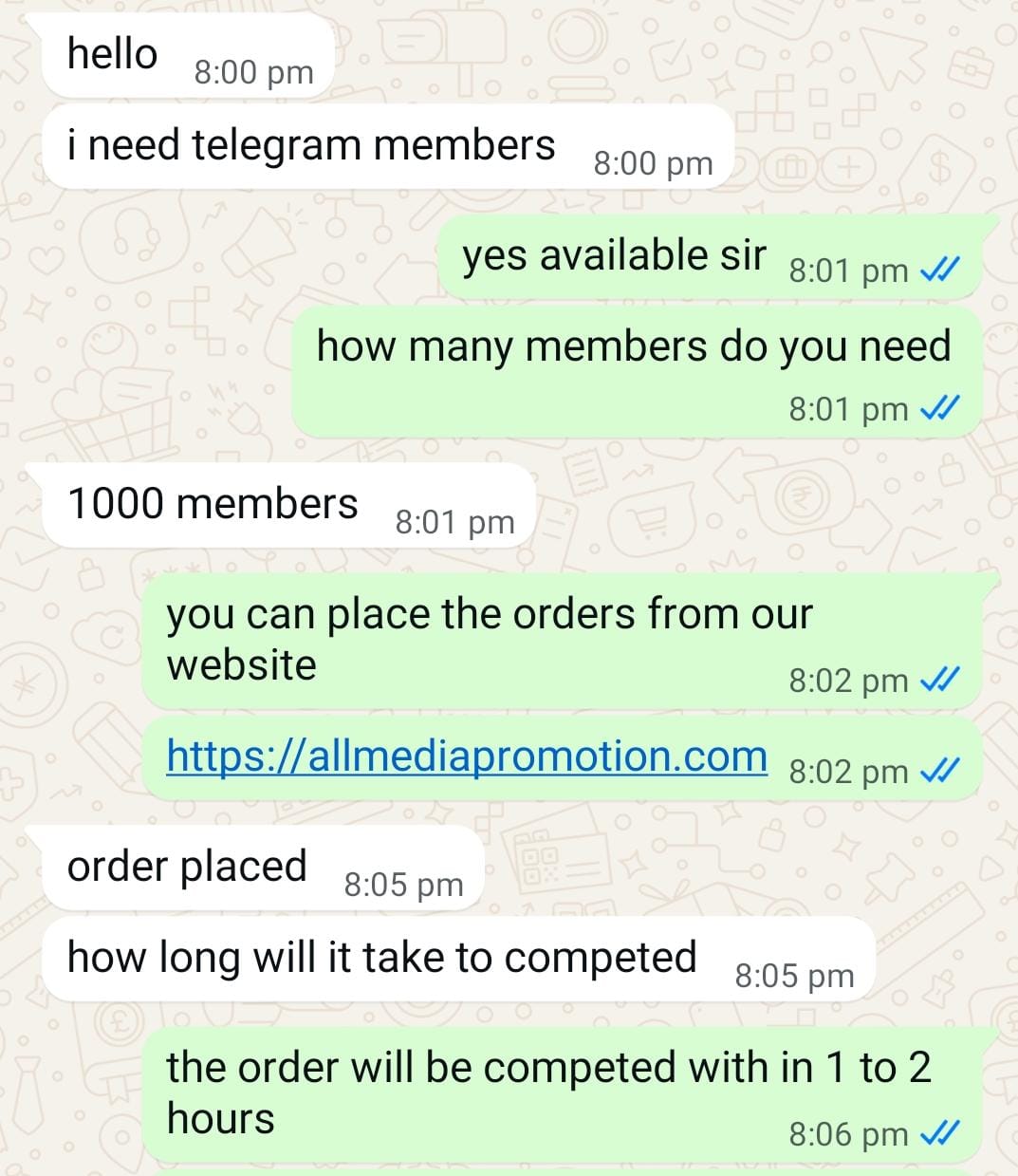 Support Experience - screenshot of a WhatsApp conversation with a customer