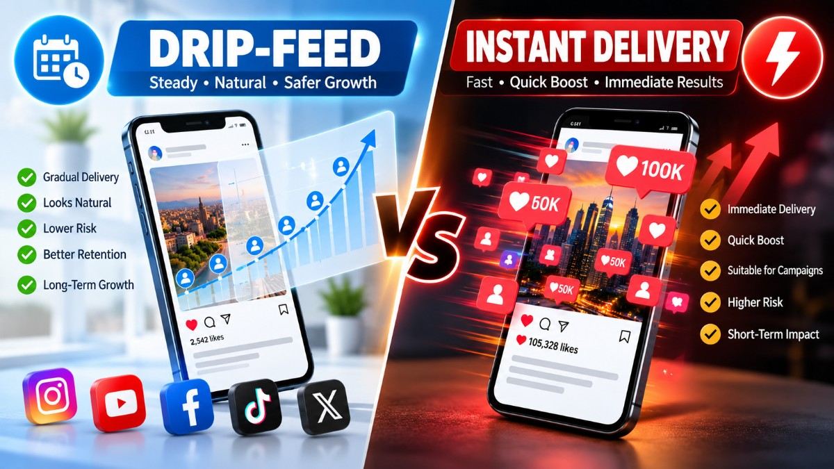 Understanding Drip-Feed vs. Instant Delivery in Social Growth