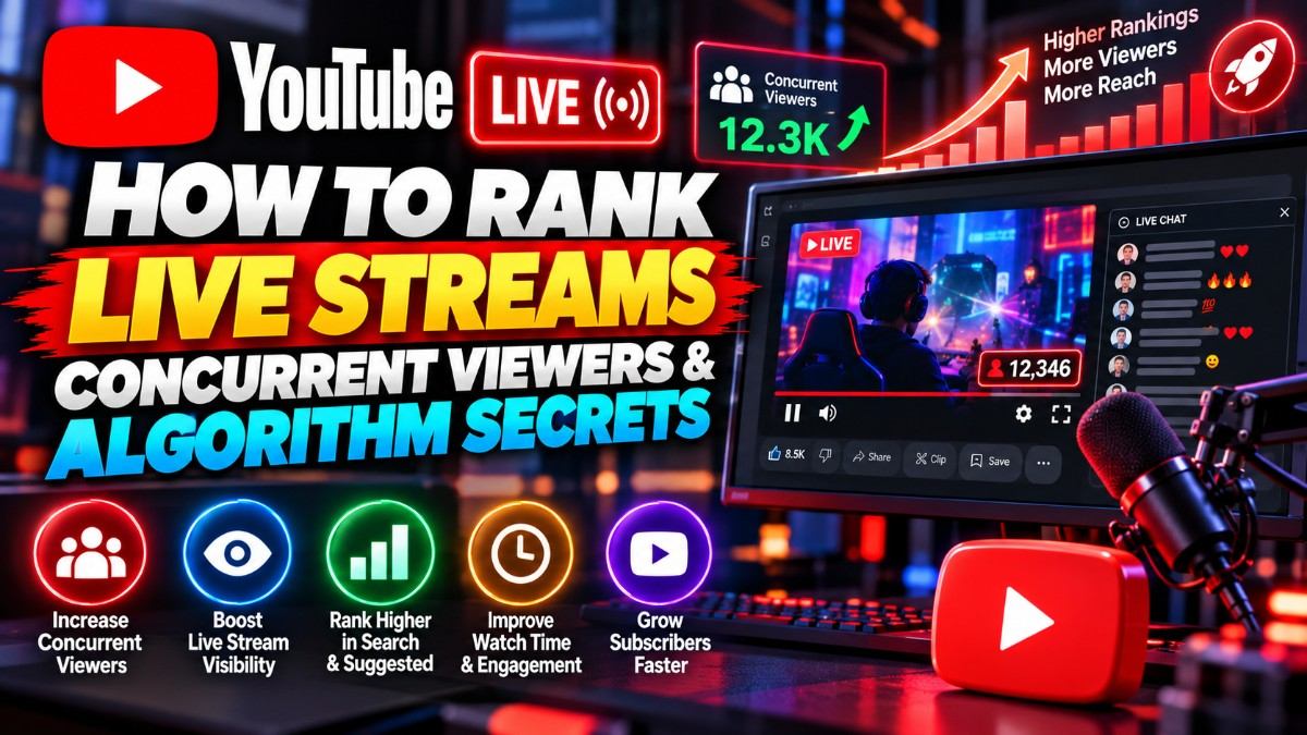 How to Rank YouTube Live Streams: Concurrent Viewers & Algorithm Secrets