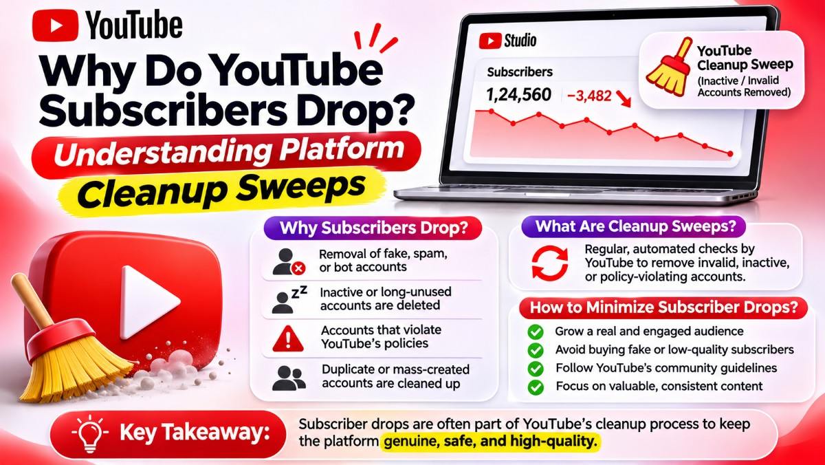 Why Do YouTube Subscribers Drop? Understanding Platform Cleanup Sweeps