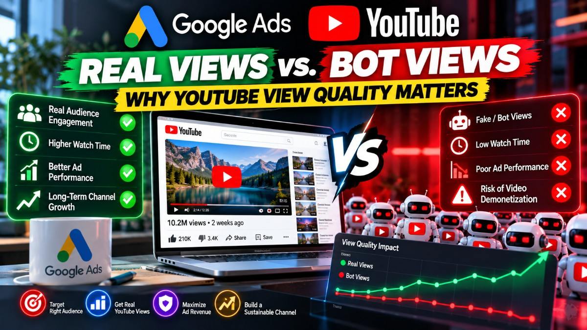 Google AdWord Real Views vs. Bot Views: Why YouTube View Quality Matters