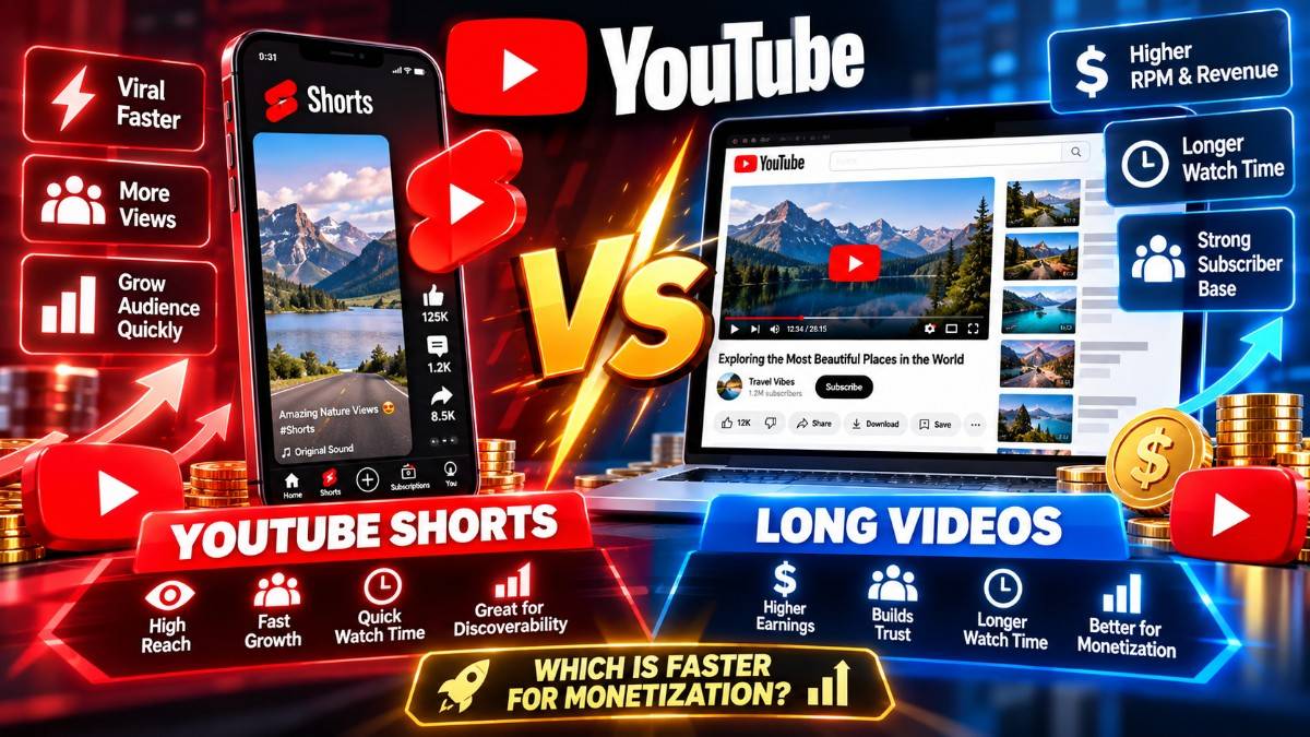 YouTube Shorts vs. Long Videos for Monetization: Which Is Faster?