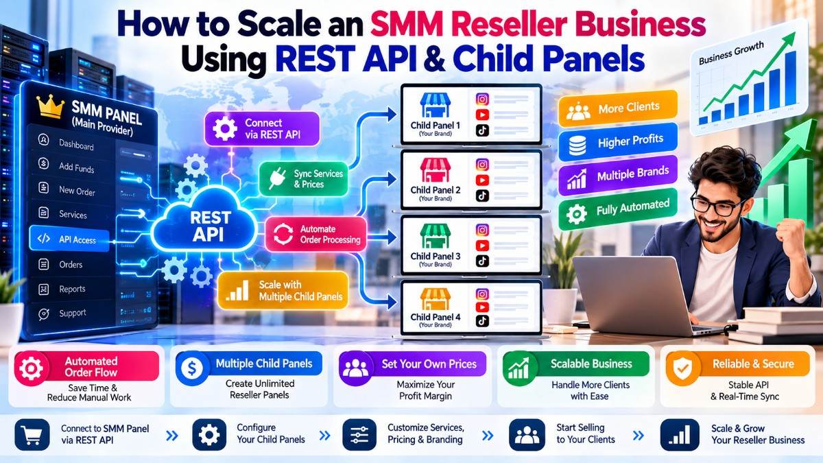 How to Scale an SMM Reseller Business Using REST API & Child Panels