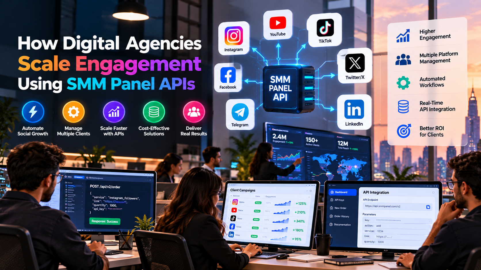 How Digital Agencies Scale Engagement Using SMM Panel APIs