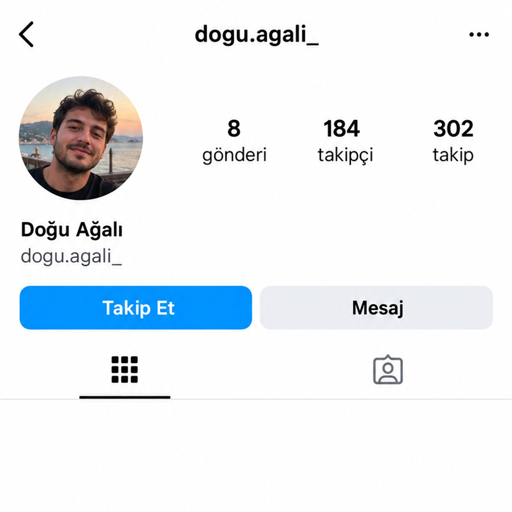 Takipçi profili ekran görüntüsü