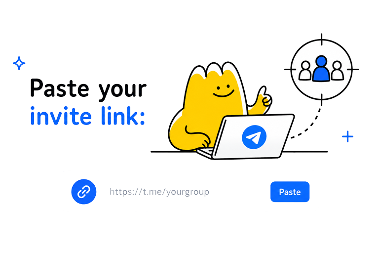 Paste your Telegram invite link for targeted members