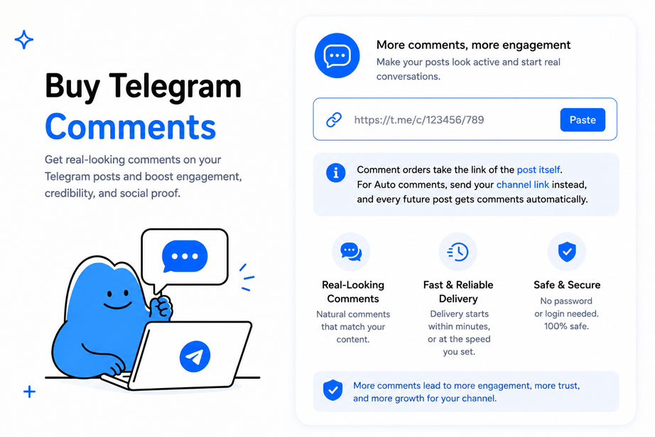 Buy Telegram Comments Illustration
