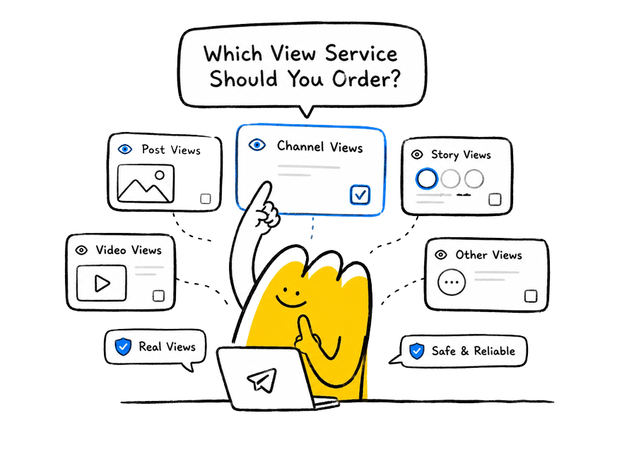 Telegram views service options