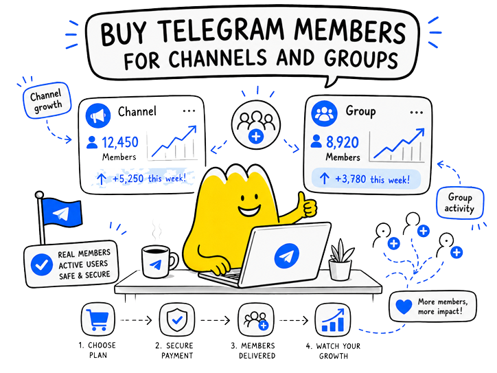 Buy Telegram Members Illustration