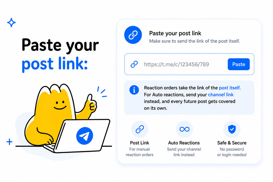 Paste your Telegram post link for reactions