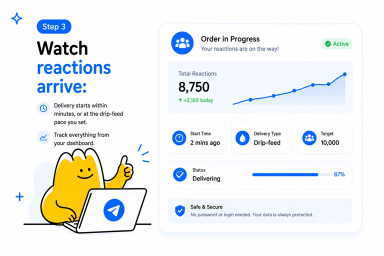 Watch Telegram reactions arrive