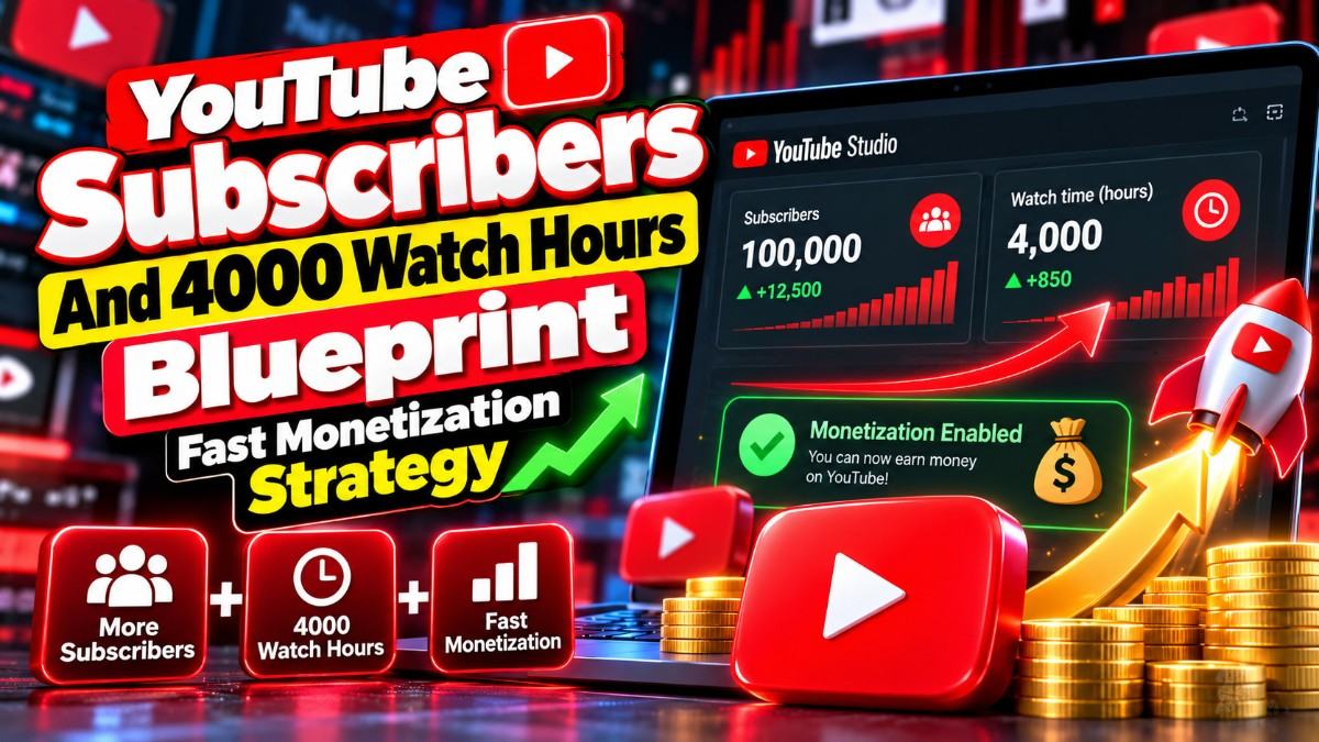 YouTube Subscribers And 4000 Watch Hours Blueprint: Fast Monetization Strategy