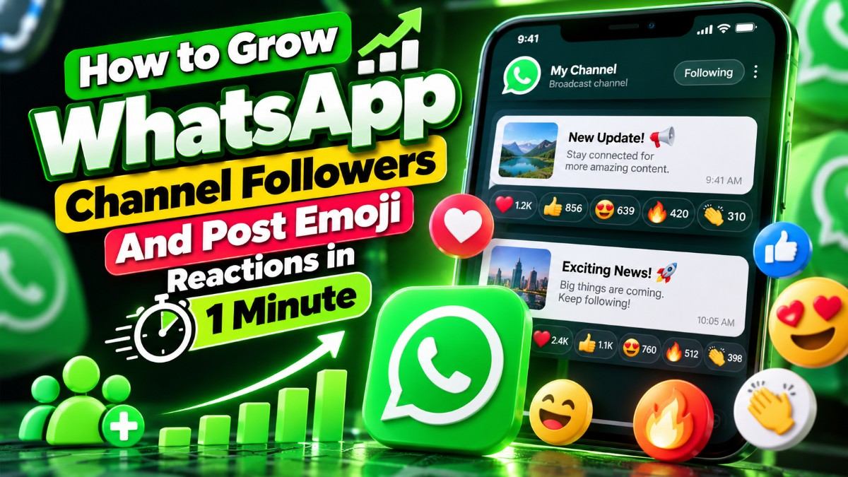 How to Grow WhatsApp Channel Followers And Post Emoji Reactions in 1 Minute