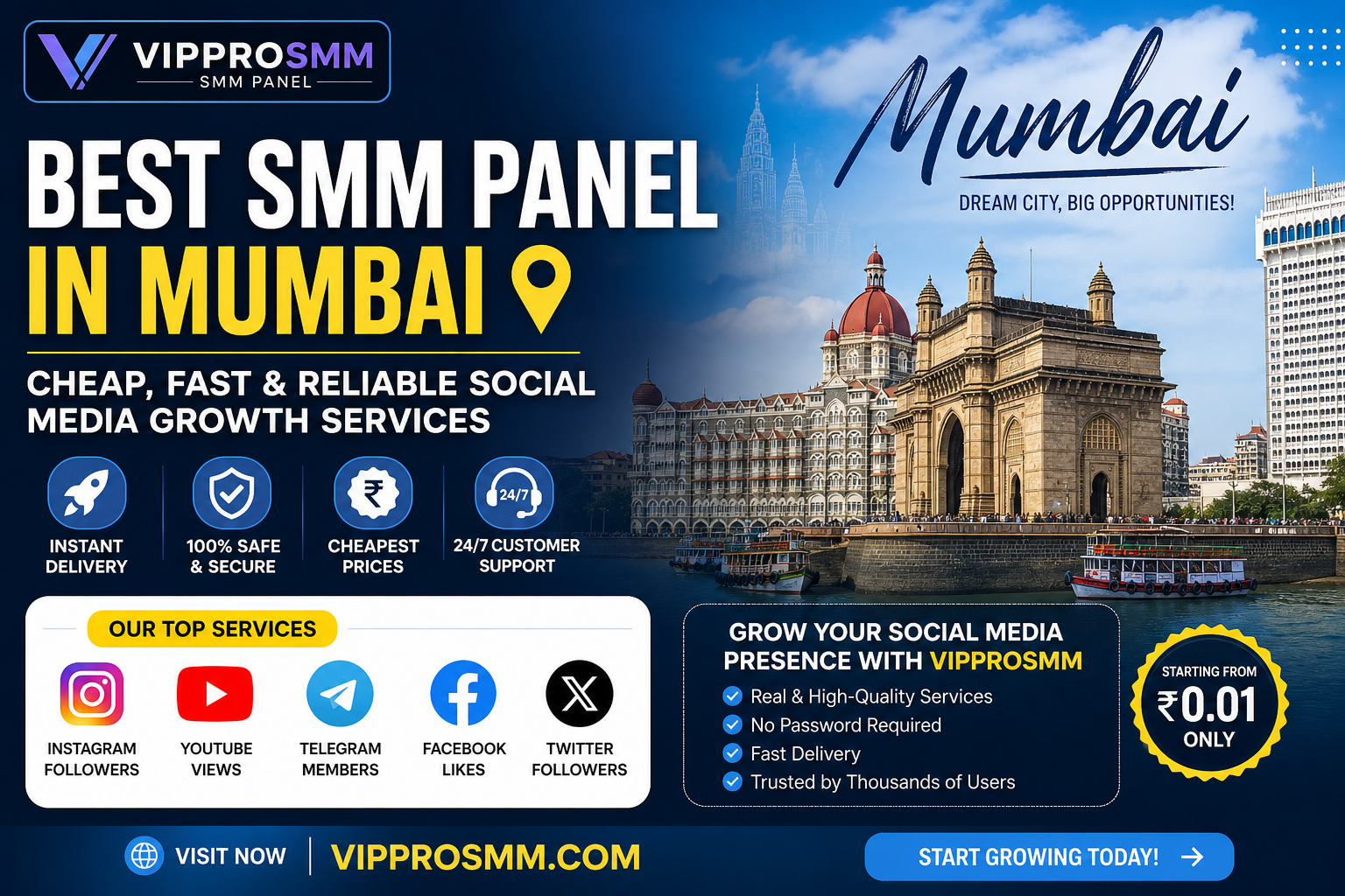 Cheap SMM panel Mumbai India for Instagram followers and social media growth