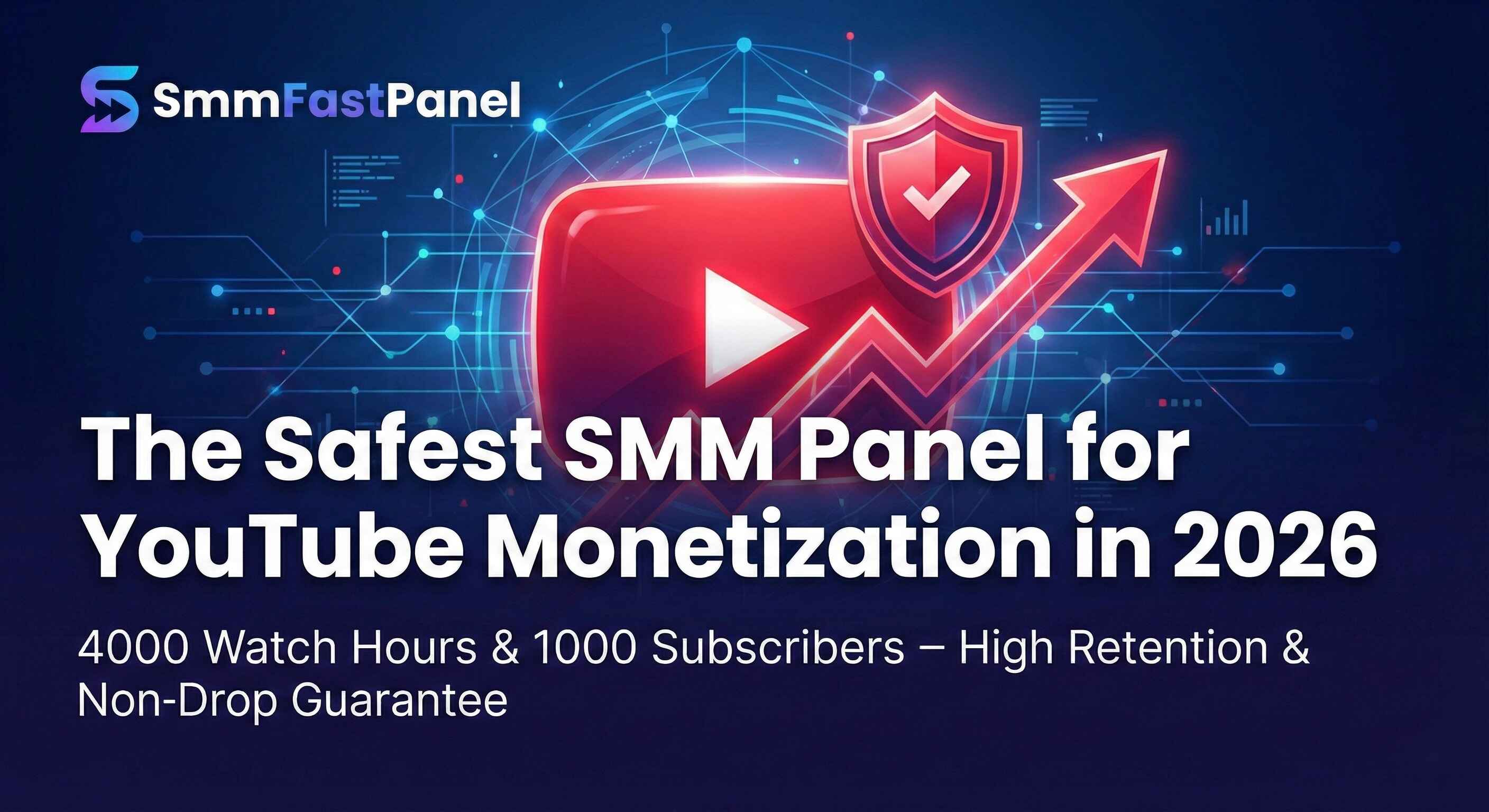 Promotional banner for SmmFastPanel titled 