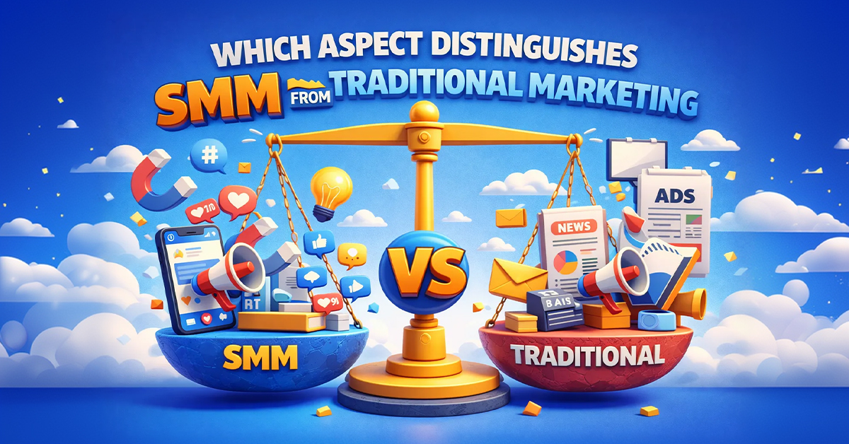 Which Aspect Distinguishes SMM from Traditional Marketing