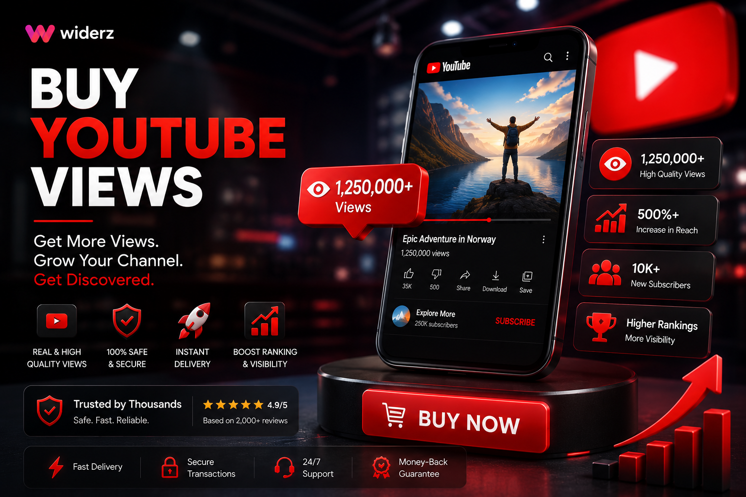 Buy YouTube Views — Instant & Safe