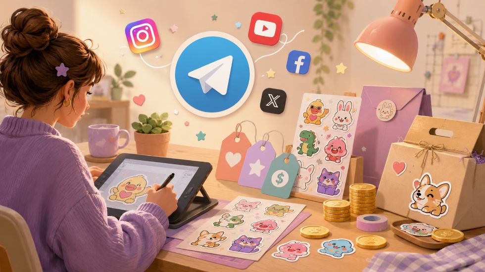 How much do people charge for Telegram stickers?