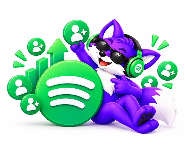 Spotify artist profile showing follower growth and music releases