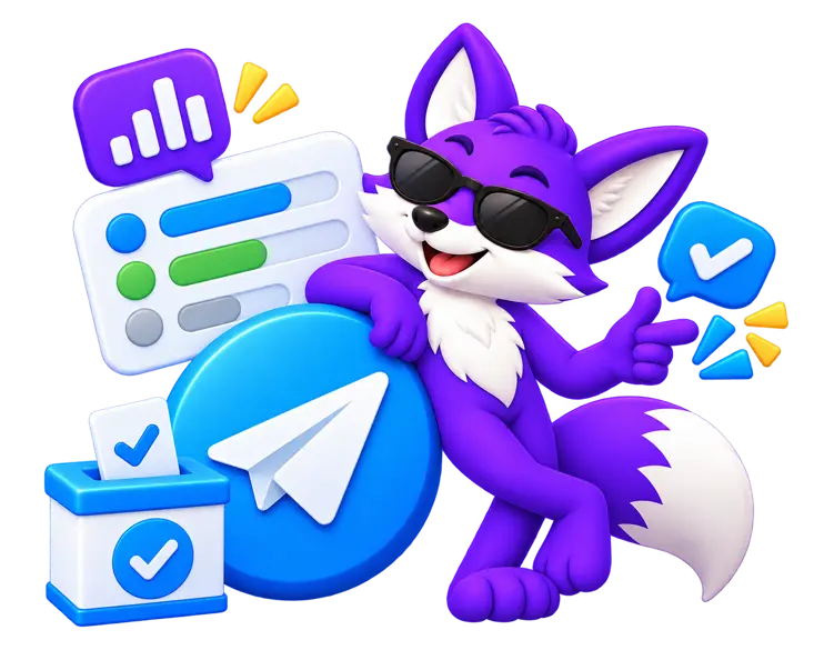 Telegram channel poll with one answer option leading the vote count