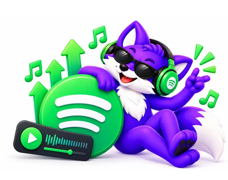 Spotify track with a high play count shown on its streaming page