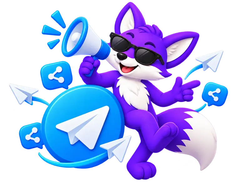 Telegram channel post with a high share counter shown under the message