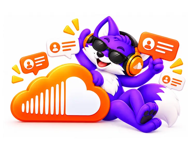 SoundCloud track page with a comment section full of timed comments along the waveform