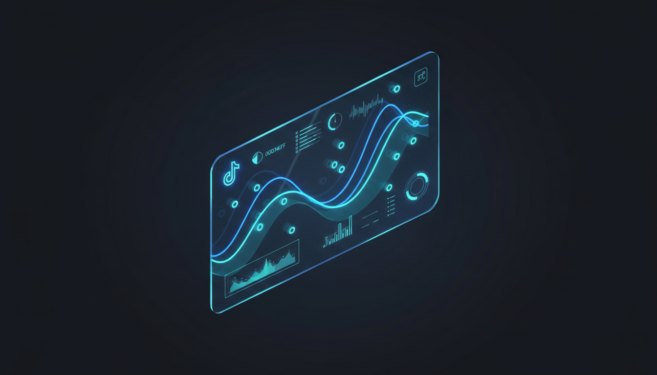 Tableau de bord TikTok illustrant le recomptage des vues sur une vidéo virale