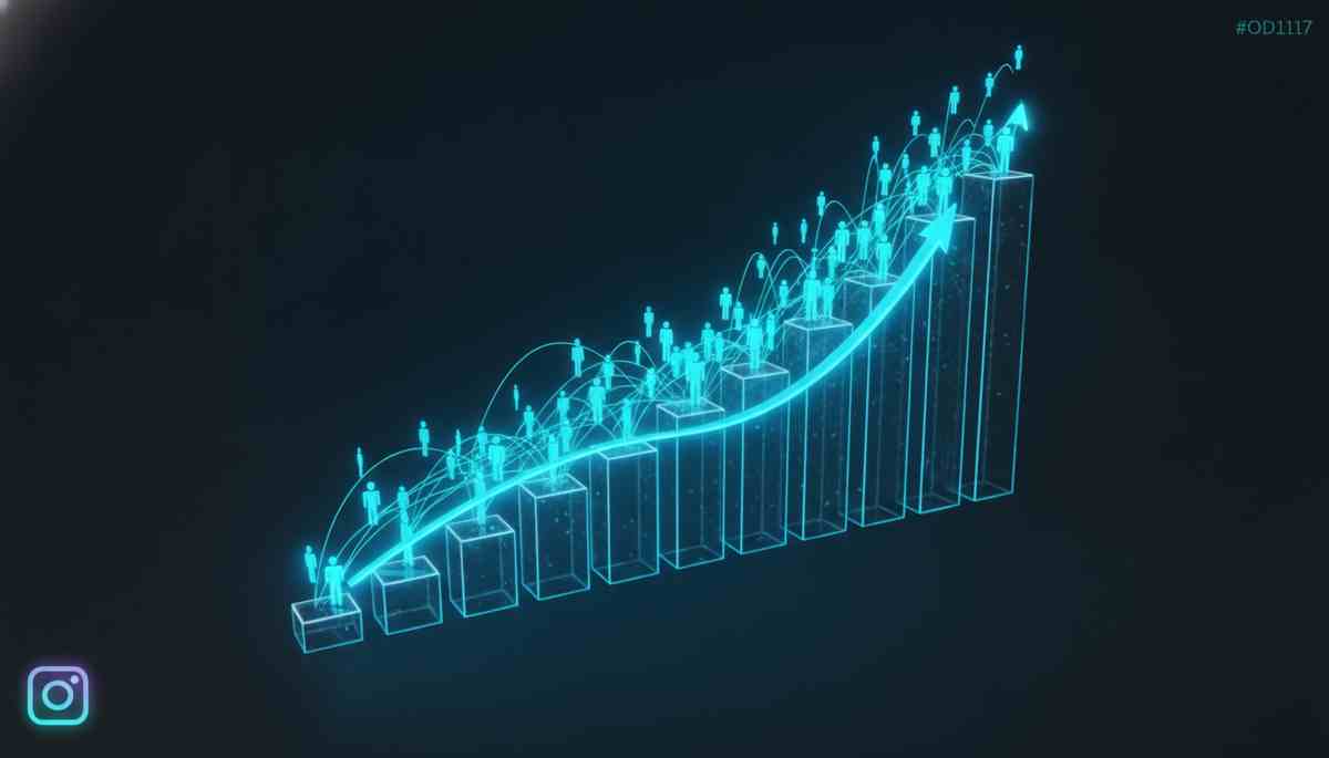 Wachstumskurve der Instagram-Abonnenten, analysiert über die Statistiken