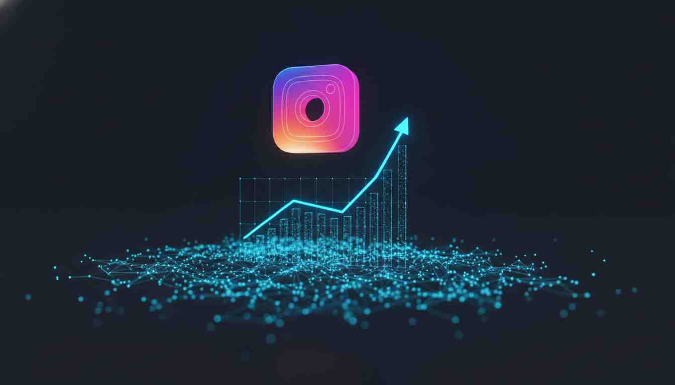 Dasbor analitik yang menunjukkan kenaikan tingkat engagement Instagram
