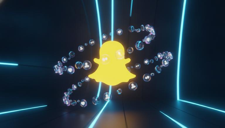 Logo fantôme Snapchat entouré de demandes d’amis