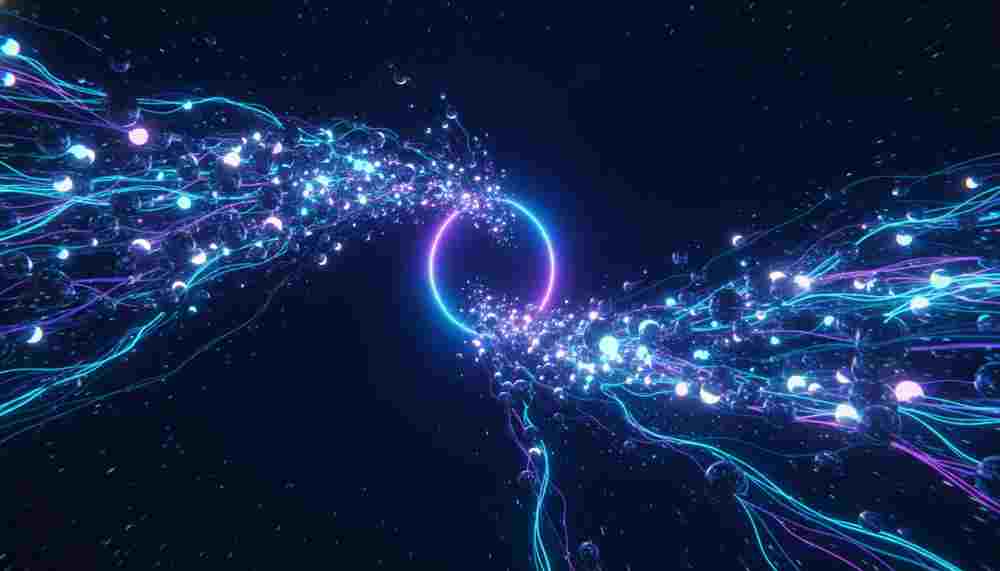 Glowing avatars joining a Discord portal, symbolising the arrival of new members
