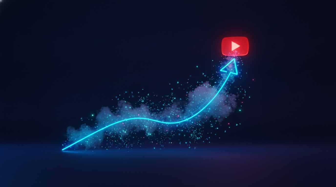 Courbe de classement d'une vidéo YouTube en progression