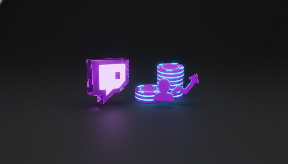 Prix des followers Twitch : tarif par millier illustré en 3D
