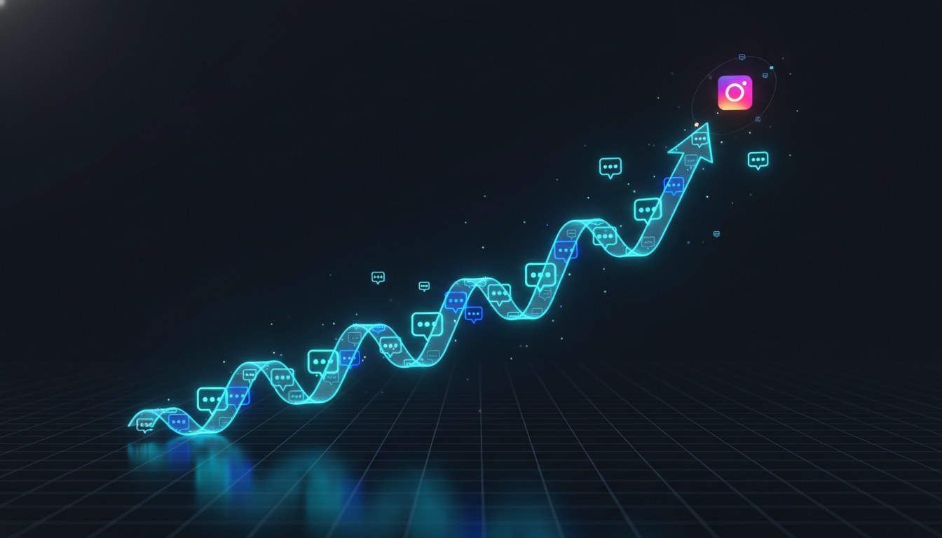 Graphique de croissance des commentaires Instagram