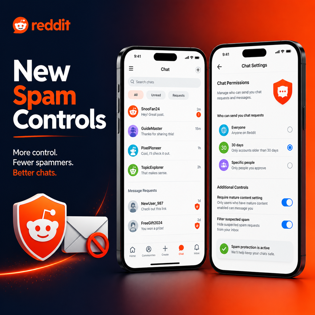 Reddit’s new update allows users to control spam messages, further increasing the user experience and safety the previous updates brought about