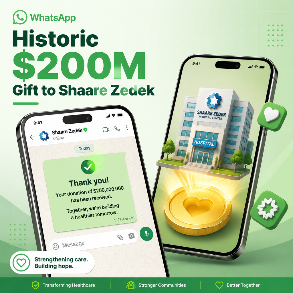 WhatsApp milyarderi Jan Koum, Kudüs'teki Shaare Zedek hastanesine 200 milyon dolar bağışladı