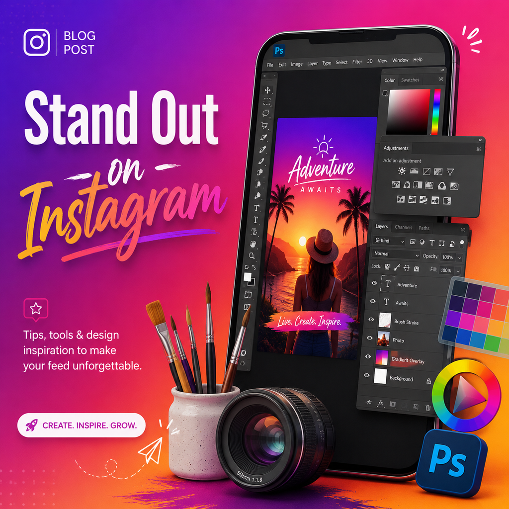 How to use Photoshop to be unique on Instagram