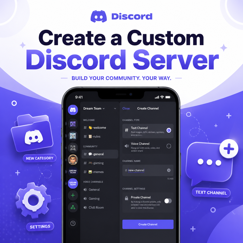 How to make a Discord server and customize chatroom channels for your friends or community