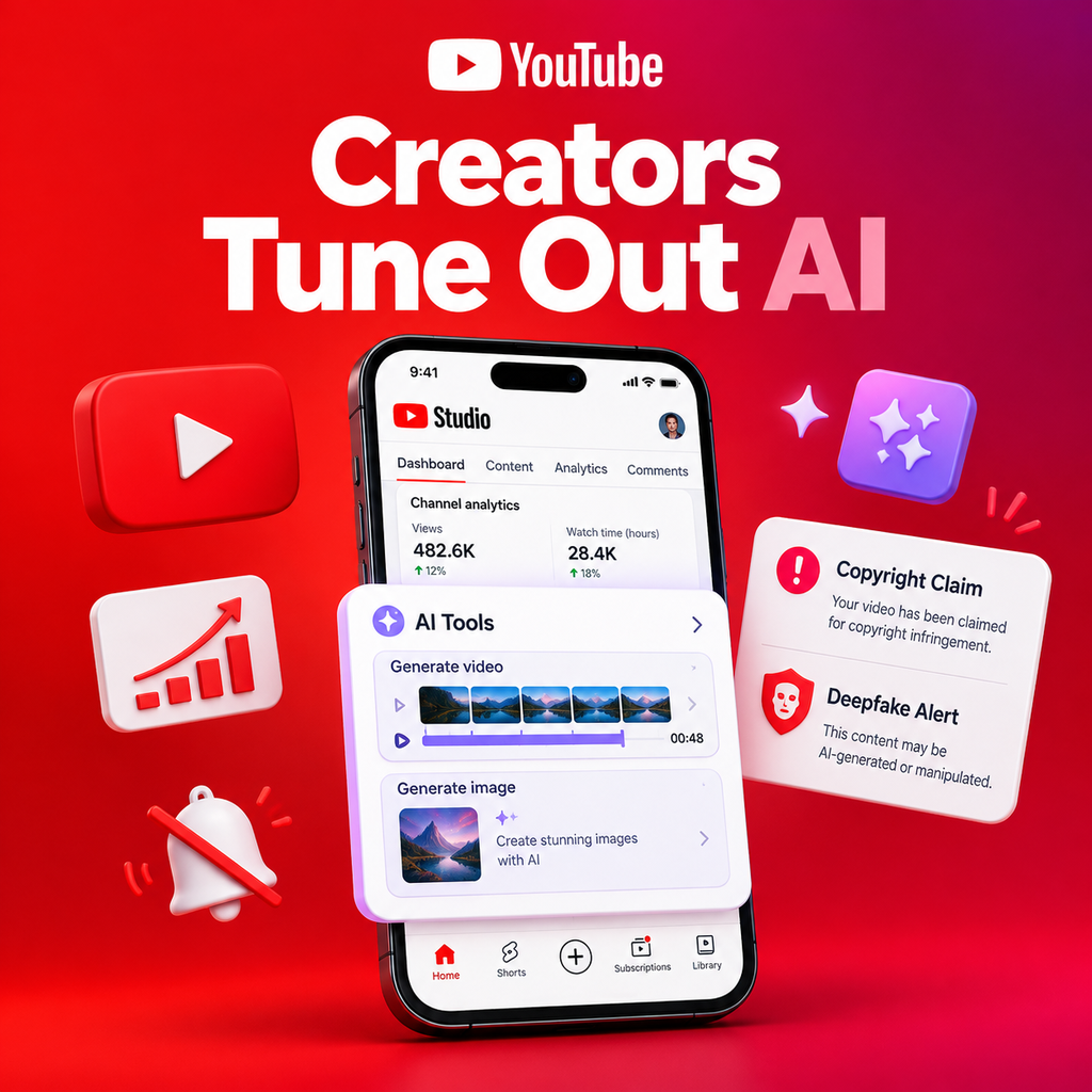 YouTube has AI creator tools, but creators are too busy battling AI to care