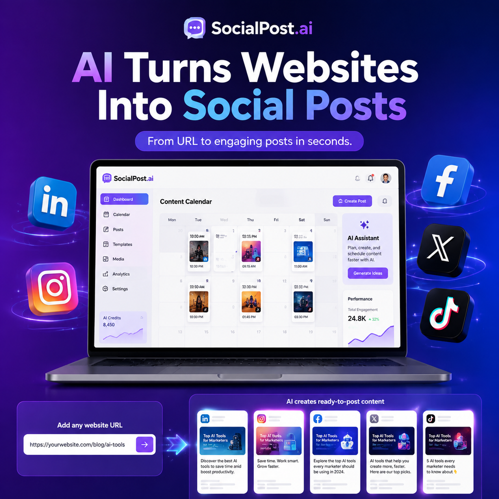 SocialPost.ai Launches AI That Turns Any Business Website Into On-Brand Social Media Content Automatically