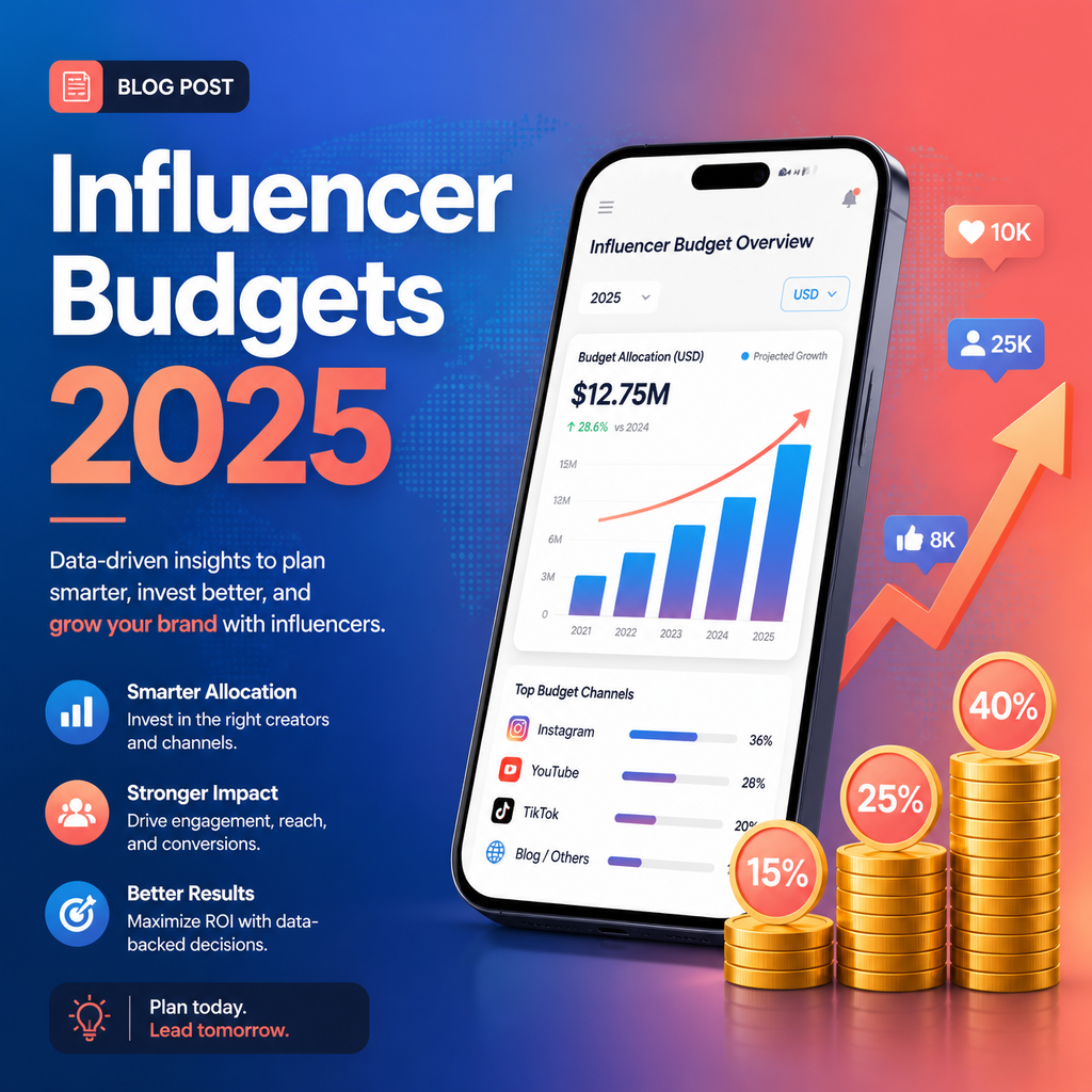 Influencer share of marketing budgets 2025