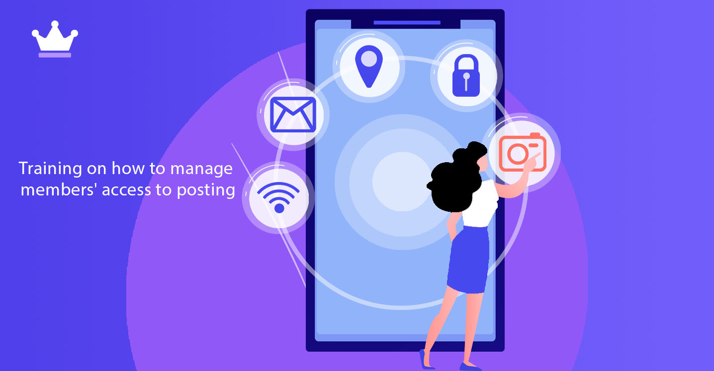 Training on how to manage members' access to posting photos and videos in the Telegram group