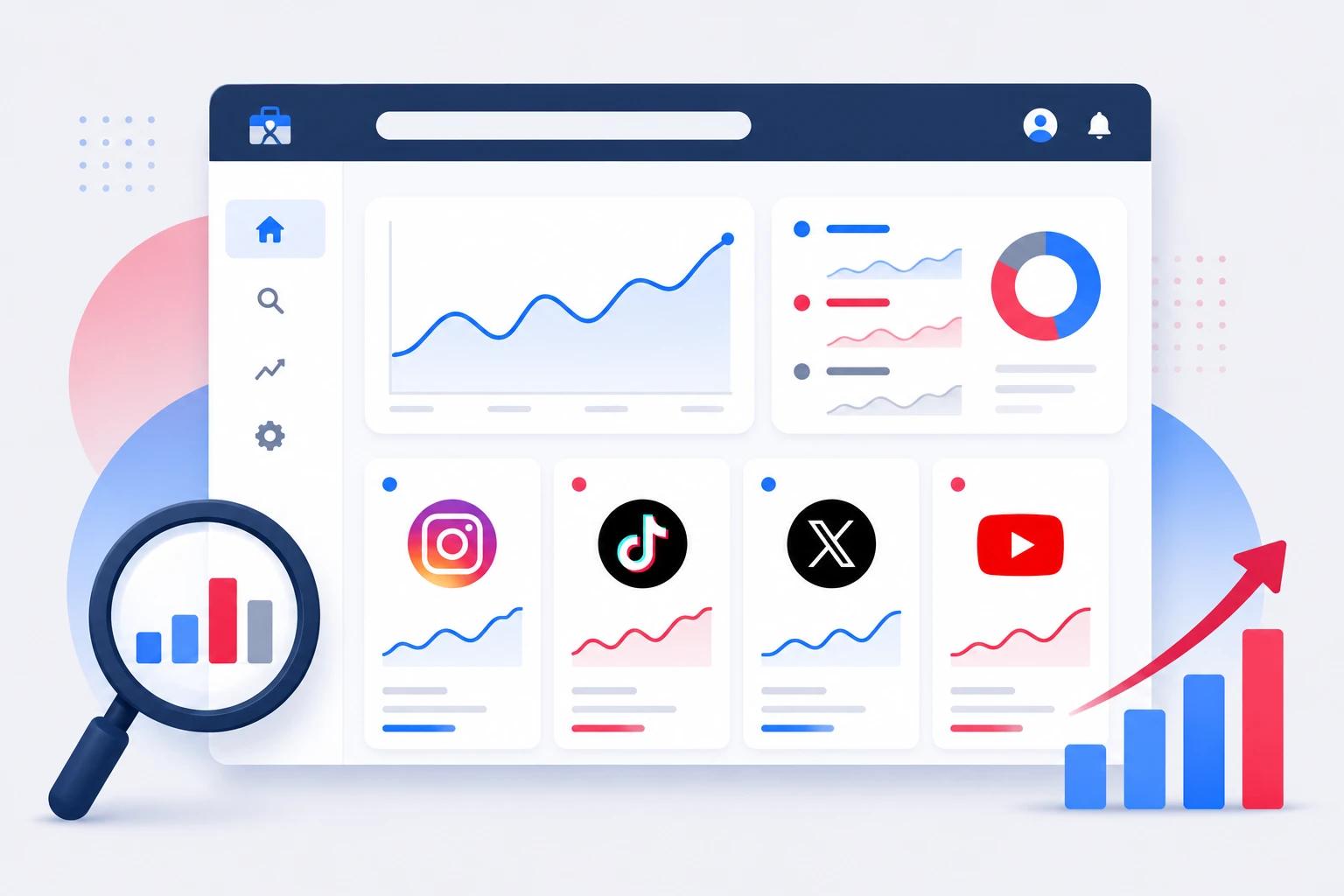 SMM panel dashboard for social media marketing growth